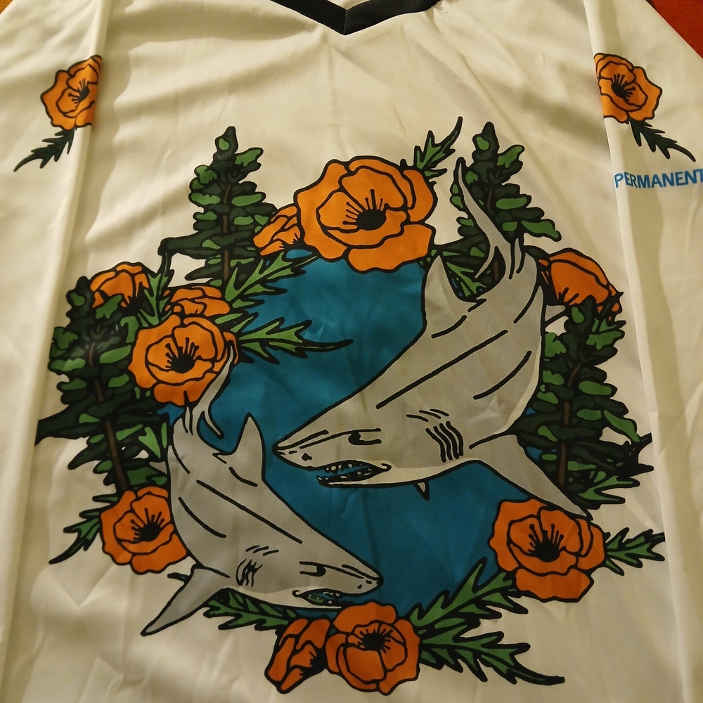 Floral Shark Design Women's Jersey